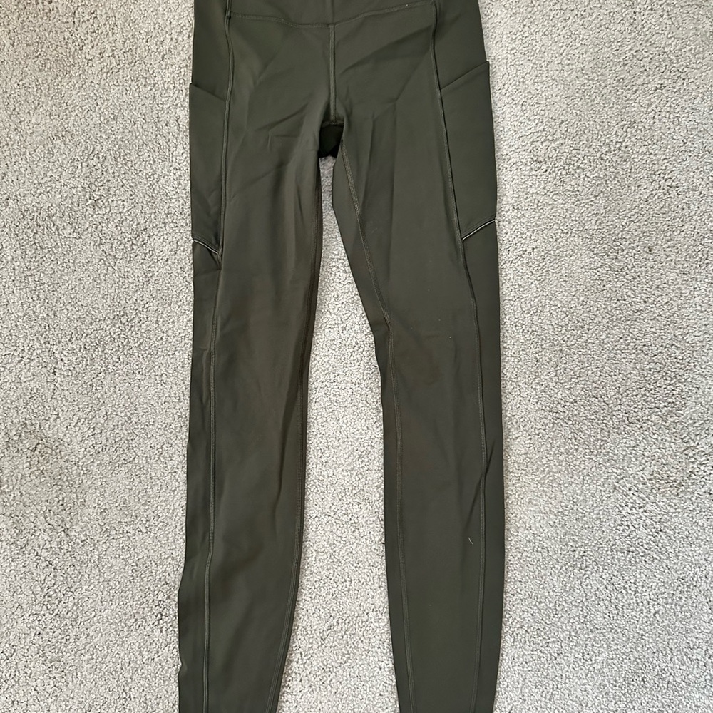 Lululemon Athletica Olive Green Leggings